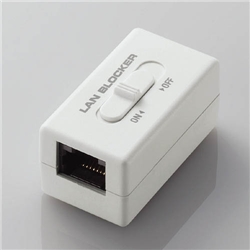 エレコム LD-DATABLOCK01 [通信遮断機能付きRJ-45中継コネクタ(10/100BASE]