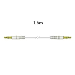 CN-MM150-W [DAP用接続コードミニプラグ-ミニプラグ(1.5m)ホワイト]