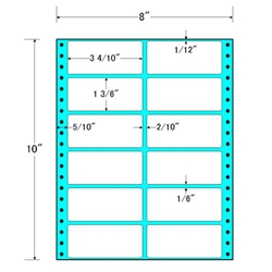 東洋印刷 MM8A [タックフォームラベル 8x10インチ 12面 500折]