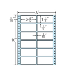 東洋印刷 MT8C [タックフォームラベル 8x10インチ 12面 500折]
