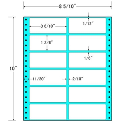 東洋印刷 MM8F [タックフォームラベル 8 5/10x10インチ 12面 500折]