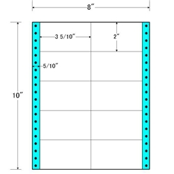 東洋印刷 MM8B [タックフォームラベル 8x10インチ 10面 500折]