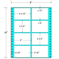 東洋印刷 MM8D [タックフォームラベル 8x10インチ 8面 500折]
