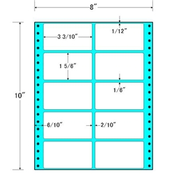 東洋印刷 MM8I [タックフォームラベル 8x10インチ 10面 500折]