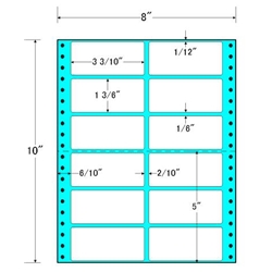 東洋印刷 MM8P [タックフォームラベル 8x10インチ 12面 500折]