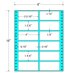 東洋印刷 MM8Q [タックフォームラベル 8x10インチ 12面 500折]