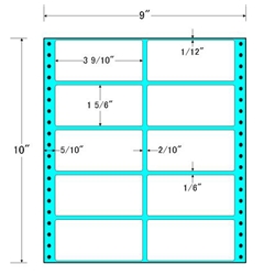 東洋印刷 M9Z [タックフォームラベル 9x10インチ 10面 500折]