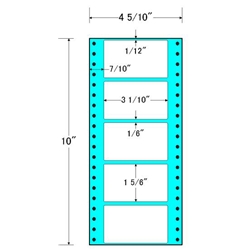 東洋印刷 MM4M [タックフォームラベル 4 5/10x10インチ 5面 1000折]