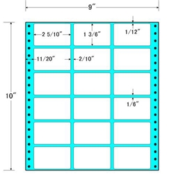 東洋印刷 MX9C [タックフォームラベル 9x10インチ 18面 500折]