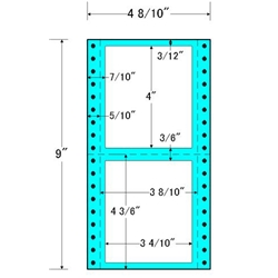 東洋印刷 MT4A [タックフォームラベル 4 8/10x9インチ 2面 1000折]