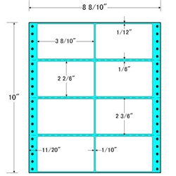 東洋印刷 MT8A [タックフォームラベル 8 8/10x10インチ 8面 500折]