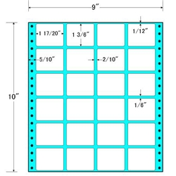 東洋印刷 MX9O [タックフォームラベル 9x10インチ 24面 500折]
