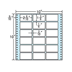東洋印刷 M10F [タックフォームラベル 10x10インチ 18面 500折]