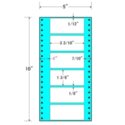 東洋印刷 MM5P [タックフォームラベル 5x10インチ 6面 1000折]