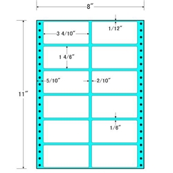 東洋印刷 MM8G [タックフォームラベル 8x11インチ 12面 500折]