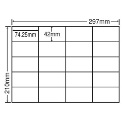 東洋印刷 C20SA [シンプルパックシートカットラベル A4 20面(500シート)]