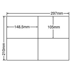 東洋印刷 C4I [シートカットラベル A4版 4面付(1ケース500シート)]