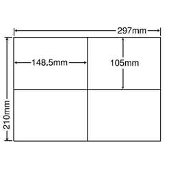 東洋印刷 C4IA [シンプルパックシートカットラベル A4 4面(500シート)]
