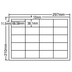 東洋印刷 CD20SA [シンプルパックシートカットラベル A4 20面(500シート)]