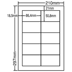 東洋印刷 LDW10MB [シートカットラベル A4 10面(500シート)]