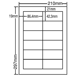 東洋印刷 LDW12PA [シンプルパックシートカットラベル A4 12面(500シート)]