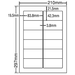 東洋印刷 LDW12PG [シートカットラベル A4 12面(500シート)]
