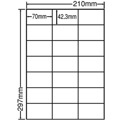 東洋印刷 LDZ21QBA [シンプルパックシートカットラベル A4 21面]