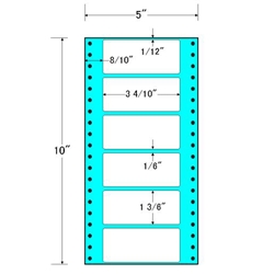 東洋印刷 MM5F [タックフォームラベル 5x10インチ 6面 1000折]
