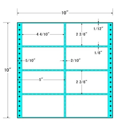 東洋印刷 MT10H [タックフォームラベル 10x10インチ 8面 500折]