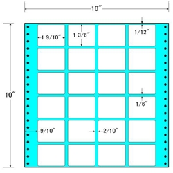 東洋印刷 MX10O [タックフォームラベル 10x10インチ 24面 500折]