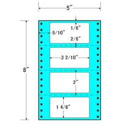 東洋印刷 MX5F [タックフォームラベル 5x8インチ 4面 1000折]