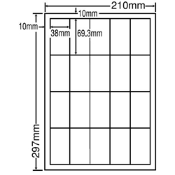 東洋印刷 LDW20S [シートカットラベル A4 20面(500シート)]
