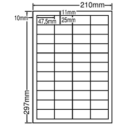 東洋印刷 LDW44CB [シートカットラベル A4版 44面付(1ケース500シート)]