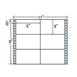 東洋印刷 M11A [タックフォームラベル 11x9インチ 6面 500折]