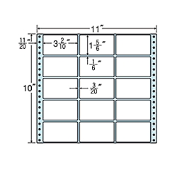 東洋印刷 M11E [タックフォームラベル 11x10インチ 15面 500折]