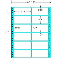東洋印刷 MT8E [タックフォームラベル 8 5/10x11インチ 12面 500折]