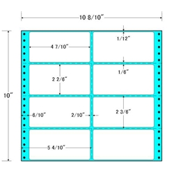 東洋印刷 MX10A [タックフォームラベル 10 8/10x10インチ 8面 500折]