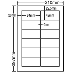 東洋印刷 LDW12PH [シートカットラベル A4 12面(500シート)]