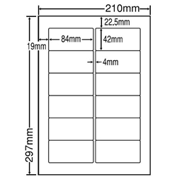 東洋印刷 LDW12PO [シートカットラベル A4 12面(500シート)]