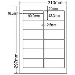 東洋印刷 NEA210 [シートカットラベル A4 12面(500シート)]