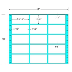 東洋印刷 M12H [タックフォームラベル 12x10インチ 15面 500折]
