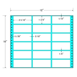 東洋印刷 M12W [タックフォームラベル 12x10インチ 18面 500折]