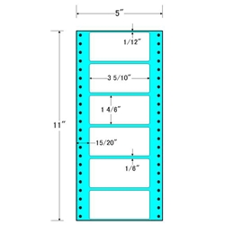 東洋印刷 MM5E [タックフォームラベル 5x11インチ 6面 1000折]