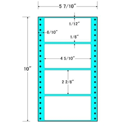 東洋印刷 MM5Y [タックフォームラベル 5 7/10x10インチ 4面 1000折]