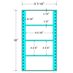 東洋印刷 MT5O [タックフォームラベル 5 7/10x10インチ 4面 1000折]