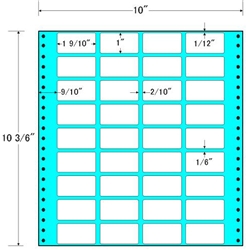 東洋印刷 MX10G [タックフォームラベル 10x10 3/6インチ 36面 500折]