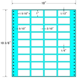 東洋印刷 MX10G [タックフォームラベル 10x10 3/6インチ 36面 500折]