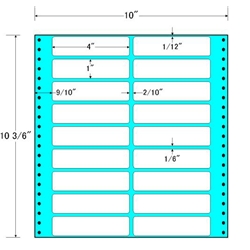 東洋印刷 M10I [タックフォームラベル 10x10 3/6インチ 18面 500折]