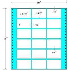 東洋印刷 M10K [タックフォームラベル 10x11インチ 18面 500折]