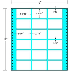 東洋印刷 M10X [タックフォームラベル 10x11インチ 18面 500折]